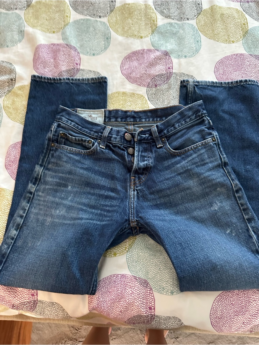 Hollister Blue Straight-Leg Jeans
